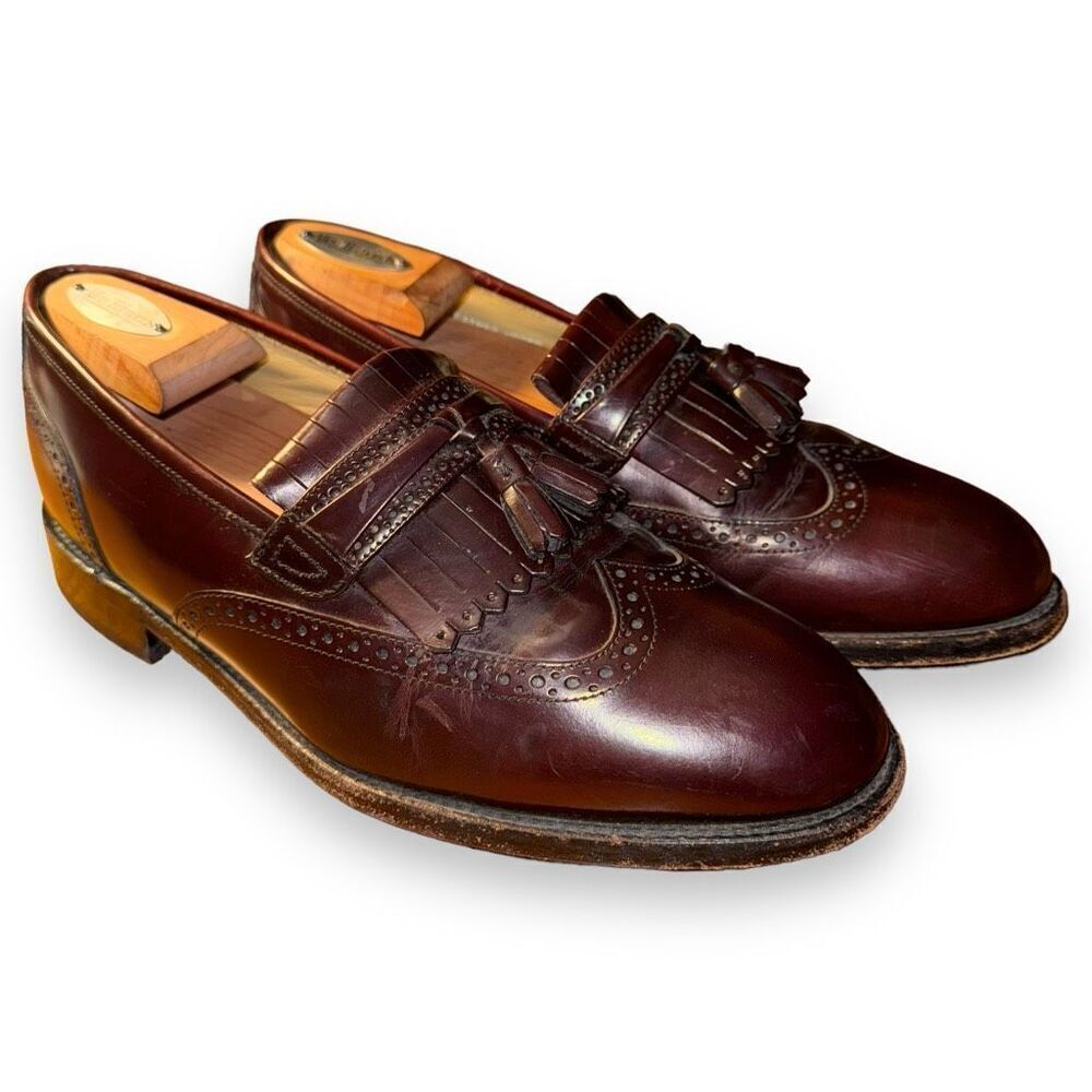 Bostonian Crown Windsor Oxbood Tassel Loafers Size 8.5